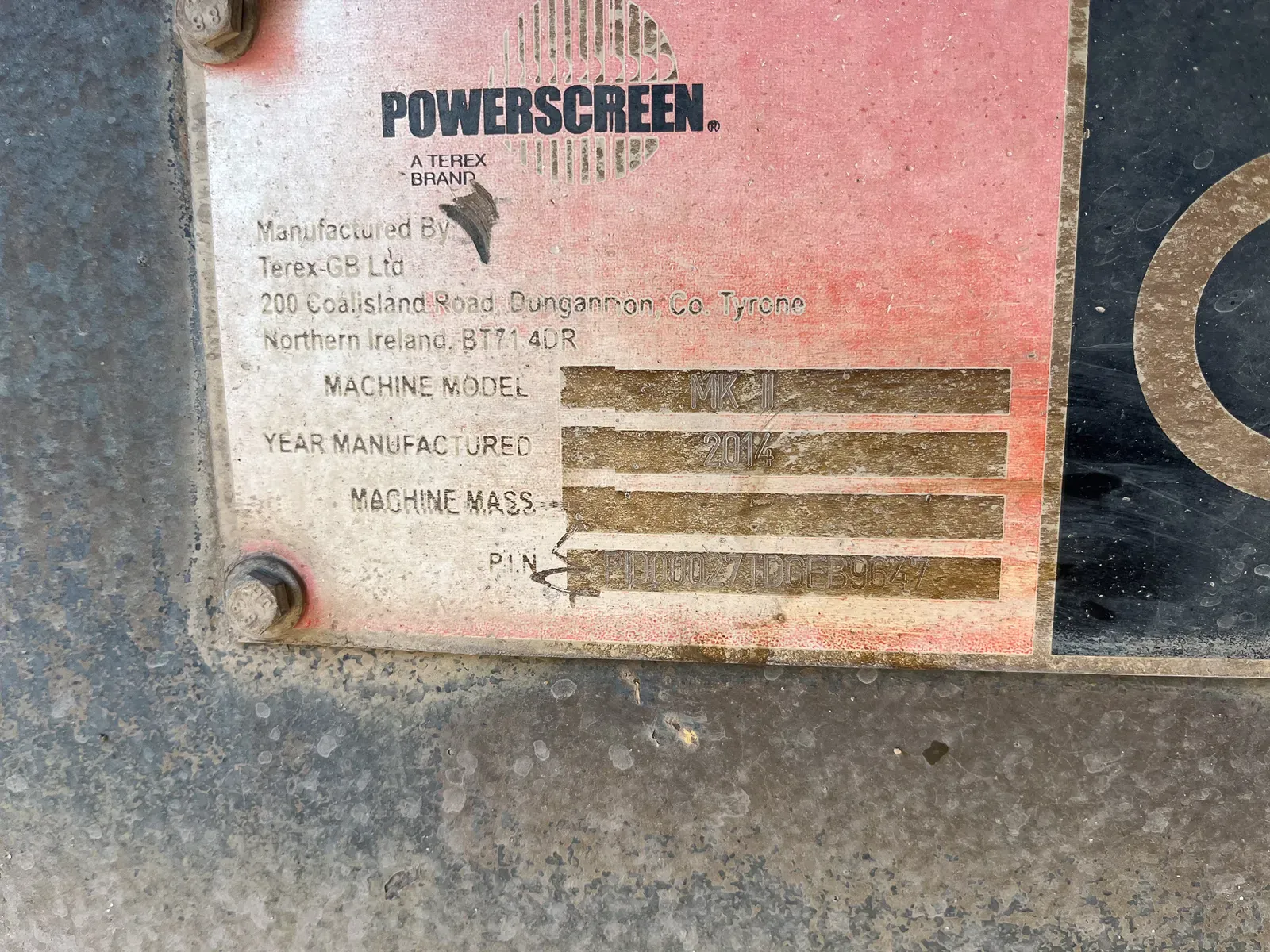 2014 POWERSCREEN MK II 