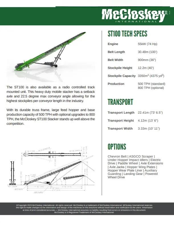 2022 MCCLOSKEY ST100 